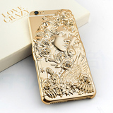 天使之翼魅影手机壳玫瑰金iPhone6 plus保护套苹果6S浮雕奢华男潮