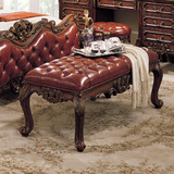 特价美式全实木床尾凳欧式古典长方形无靠背换鞋凳沙发凳子包邮