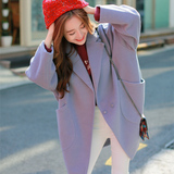 【天天特价】秋冬季新款韩版宽松呢子大衣女中长款学生毛呢外套