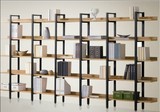 新款宜家钢木展示架组合书架储物置物架货架实木陈列柜 可定做