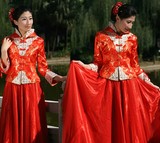 新款秋夏季中式红色新娘冬装结婚礼服小凤仙旗袍敬酒服 批发
