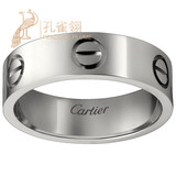 Cartier卡地亚16春款女士LOVE系列铂金宽版螺丝纹戒指 B4084900