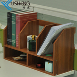雨生桌上书架简易桌面置物架办公桌小书架书桌收纳架木质迷你层架