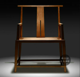 新中式老榆木太师椅 官帽椅 免漆现代中式禅椅 圈椅餐椅办公椅