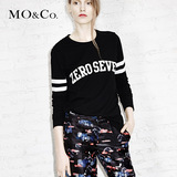 MO&Co.摩安珂欧美街头字母印花长袖卫衣 moco套头T恤女MA151TST36