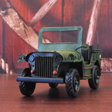 二战美国威利斯吉普车模型铁艺汽车摆件仿真铁艺军事模型金属模型