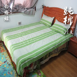 外贸老粗布床单单件三件套纯棉条纹单人双人1.5米1.8m2儿童枕套10