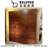 【BOKA】现代中式 实木定做 整体衣柜 入墙式柜 移门趟开平推拉门