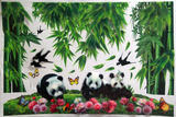 3D立体熊猫墙贴卧室客厅书房海报办公室教室装饰绿色竹子墙贴纸