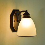 美式风格铁艺床头壁灯镜前灯卧室书房客厅墙面壁灯单头壁灯LED
