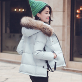 金羽杰羽绒服女2015新款正品冬季大毛领短款加厚韩版修身保暖外套