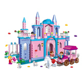 孩玩具女童儿童8-10-12-14岁以上邦宝益智拼装积木公主月光城堡女