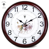 北极星正品14英寸田园欧式时钟超静音钟表石英钟客厅挂钟钟