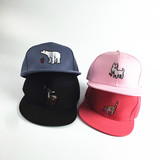 韩国新款可爱卡通嘻哈帽动物平沿帽小花猫棒球帽子男女情侣潮帽