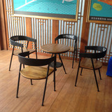 铁艺休闲吧台桌椅室内阳台桌椅创意宜家咖啡桌椅三件套装小桌椅