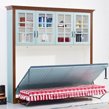地中海隐形床 创意折叠家具侧翻床 壁柜床 多功能床壁床