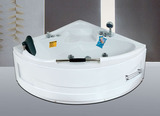 双人按摩浴缸三角扇形浴缸扶手恒温加热泡泡浴灯外贸货1.3、1.5米