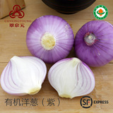 翠京元有机蔬菜生鲜 有机紫洋葱 有机葱头400克 有机认证盒装净菜
