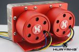 水冷用品 D5水泵串联水泵盖 红色双盔套装 不含水泵（老扬改）