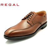 REGAL丽格商务正装办公男士皮鞋固特异耐磨尖头系带牛皮男鞋T38B