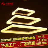 现代简约LED吊灯正方形客厅灯亚克力吊灯餐厅吊线灯方形创意灯具