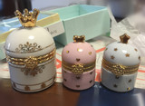 日本代购NARUMI鸣海婴儿脐带宝宝胎毛乳牙陶瓷罐保存盒纪念