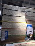 宜家代购IKEA 迪斯特 平织地毯 纯手工编织黄麻地毯70×160cm