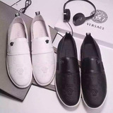 香港代购Versace/范思哲平底板鞋夏季男鞋透气英伦百搭休闲皮鞋