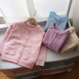 童装2016新款春装女童长袖毛衣外套儿童圆领线衣婴儿女宝宝针织衫