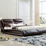 慕斯定制现代时尚大床双人床2米2.2米加宽加大软体皮艺床1.8m真皮