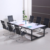 会议室桌椅组合培训桌长桌椅形桌长桌双人油漆会议桌长桌子R3O