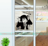 动漫墙贴矢泽妮可动画贴纸个性玻璃贴宿舍门窗可爱卡通贴画人物