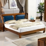 北欧家具实木床1.8米双人床现代简约中式床胡桃木床婚床