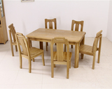 全实木餐桌椅组合客厅家具中式餐桌水曲柳餐桌实木餐桌热卖原木