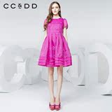 CCDD2016夏装新款专柜正品女欧根纱绣花时尚甜美长裙C52K024
