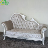 贵妃椅欧式卧室躺椅真皮布艺实木沙发床美人榻美式简约新古典
