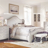后现代美式简约欧式 卧室定制家具 1.5/1.8米棉麻布艺实木双人床