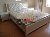合肥同城家具配送安装 1.5米1.8米欧式软包软靠床头实木双人床
