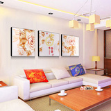 纳米冰晶玻璃画客厅装饰画沙发背景画卧室床头无框画挂画家和富贵