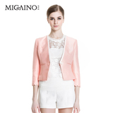 MIGAINO/曼娅奴旗舰店短外套女装专柜时尚小西服显瘦短款女款外套