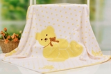 儿童毛巾被纯柔软幼儿园宝宝盖毯正方形加厚款浴巾婴儿全棉毯子