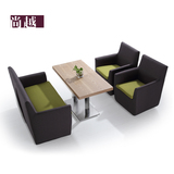 现代咖啡厅布艺可拆洗组合大小户型西餐厅卡座休闲单人双人沙发椅