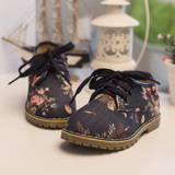 欧美男童女童帆布休闲潮鞋 2015春秋新款儿童系带单鞋