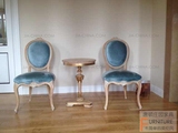 新古典纯正法式单椅餐椅书椅 洛可可巴洛克风格实木家具纯色成人