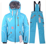 新款户外雪服套装女款单板双板滑雪服 登山服滑雪裤加厚保暖女