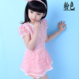 棉混纺布新款实拍有模特韩版儿童孩子衣服薄款格子A类卫衣女套装