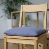 日系文艺水洗棉麻椅子垫抱枕冬季加厚可拆洗蒲绒芯餐椅垫地板坐垫