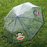 创意折叠雨伞女 学生动漫雨伞加厚大嘴猴透明伞定制广告伞户外伞