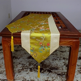 新款中国风古典中式红木实木桌旗床旗餐桌布台布茶几桌旗尺寸定做