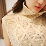 2015套头韩国马甲背心毛衣女中长款加厚高领毛衣背心打底针织衫